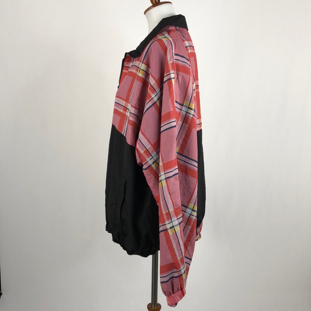 TOPSHOP Check Windbreaker Zip Up Jacket, NWT - Picture 4 of 8